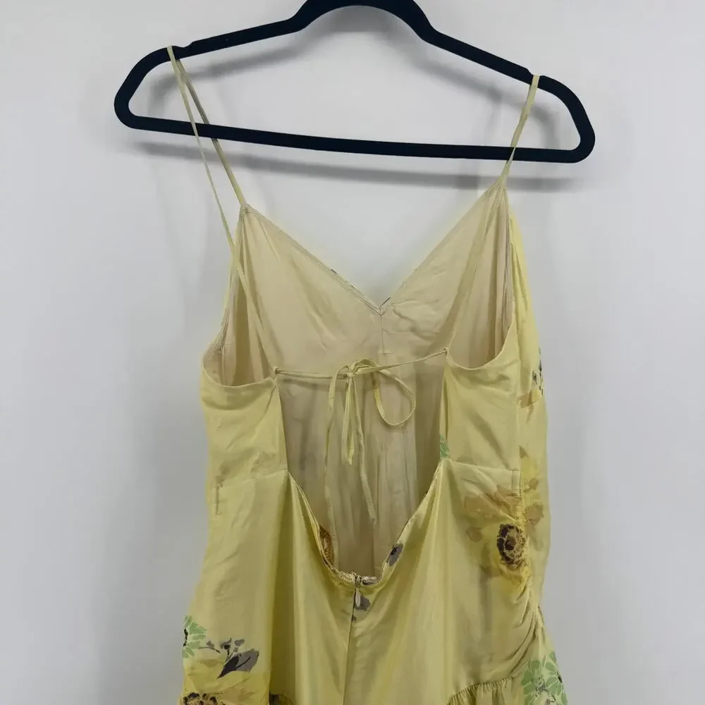 Rebecca Taylor Positano Rose Floral Strappy Open Back Silk Dress - Size 12 NWT - Picture 6 of 10